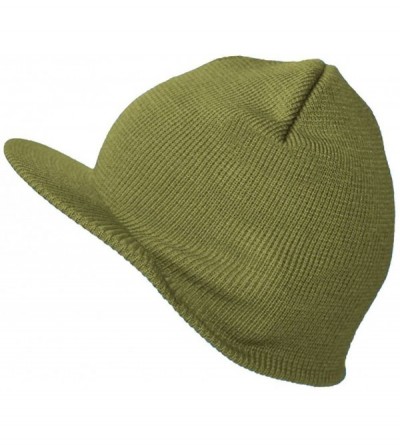 Skullies & Beanies Cuffless Beanie Visor 10 Piece Pack - Olive - CH17Z2QUSG7 $22.97