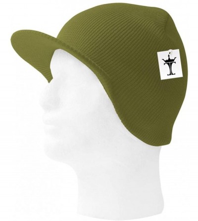 Skullies & Beanies Cuffless Beanie Visor 10 Piece Pack - Olive - CH17Z2QUSG7 $22.97