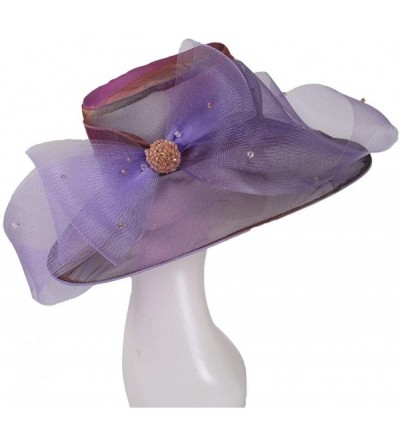 Sun Hats Accessories Women's Organza Kentucky Derby Hat Fashion New Ladies Multicolor Elegant Personality Sun Hat - Purple - ...