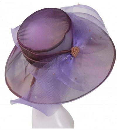 Sun Hats Accessories Women's Organza Kentucky Derby Hat Fashion New Ladies Multicolor Elegant Personality Sun Hat - Purple - ...