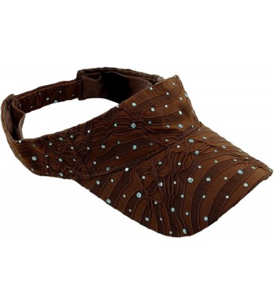 Visors Glitter Sequin Visor Ladies- Brown - CA118Q5FWAZ $10.02