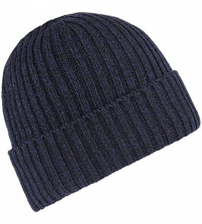 Skullies & Beanies Winter Knit Beanie Hats for Men and Women Warm Fleece Stretch Slouchy Skull Cap - Navy Dark - CH18IU9YSQ5 ...