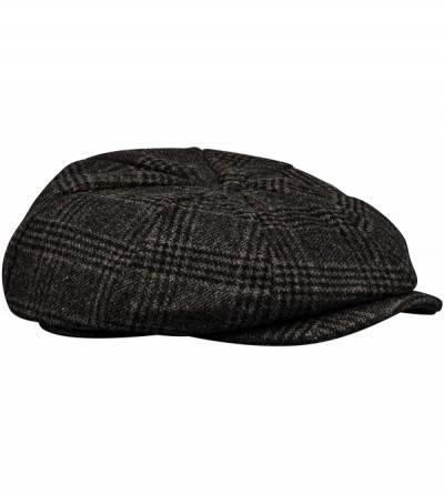 Newsboy Caps Men's Wool Newsboy Cap- 8 Piece Panel Flat Cap Cabbie Hat Classic Plaid - Coffee Plaid-l/Xl - CS1924LLOO4 $17.82