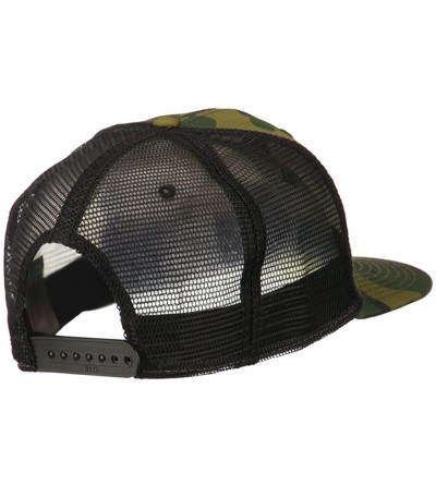 Baseball Caps Camouflage Cotton Flat Bill Trucker Cap - Camo Black - CI11UU7DBYH $13.02