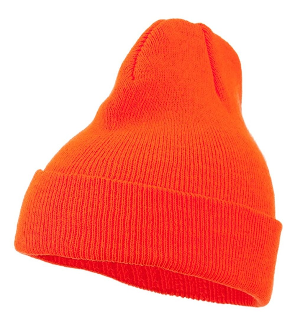 Skullies & Beanies Super Stretch Knit Watch Cap Beanie - Orange - CT11LUGUW5X $10.10