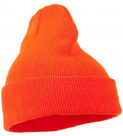 Skullies & Beanies Super Stretch Knit Watch Cap Beanie - Orange - CT11LUGUW5X $10.10