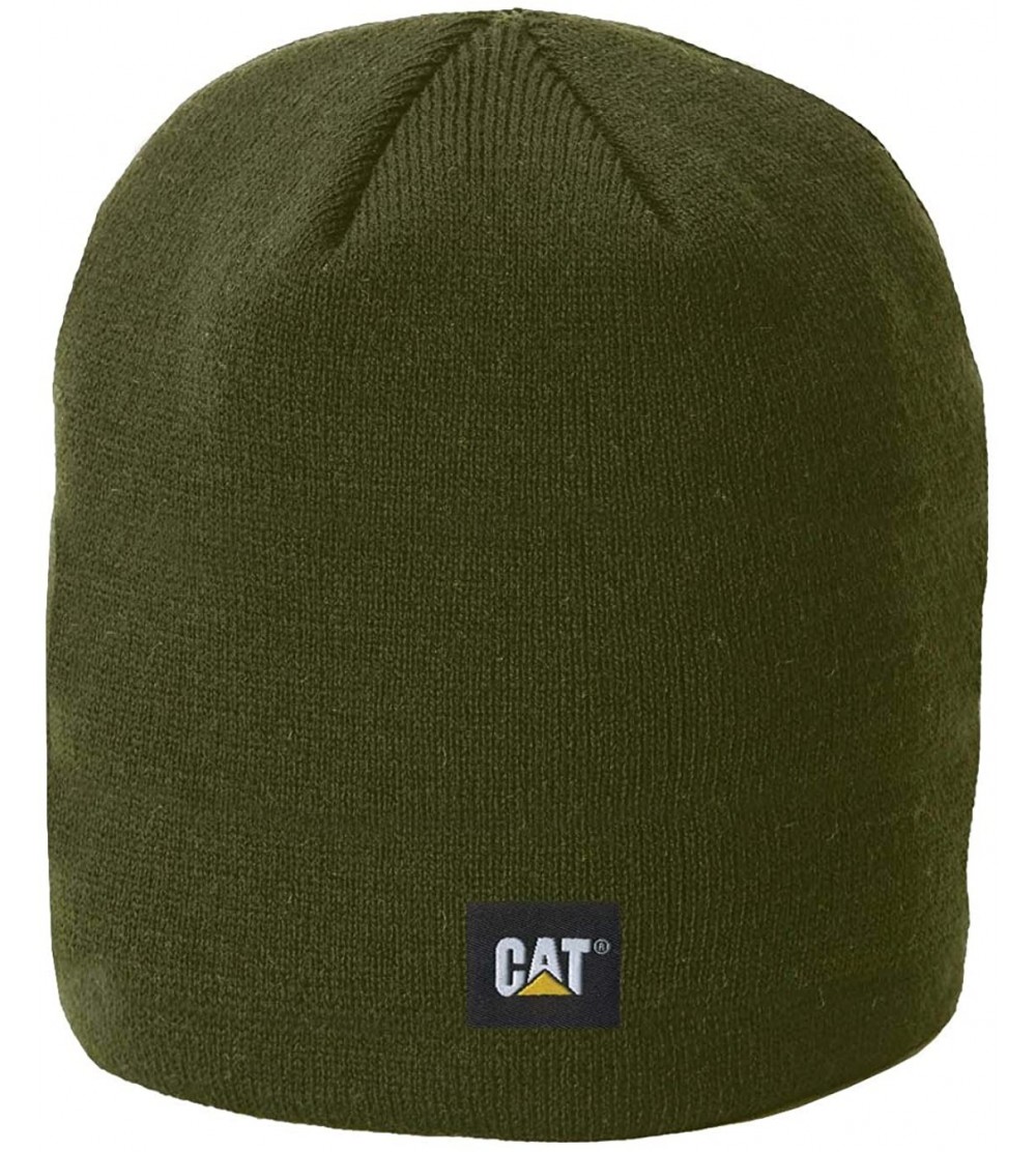 Skullies & Beanies Men's Logo Knit Cap - Army Moss - C912LUZEIYJ $15.49