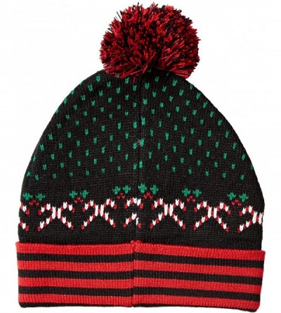 Skullies & Beanies Men's Assorted Xmas Beanies - Black Scull - CN18K78LC3Q $14.89