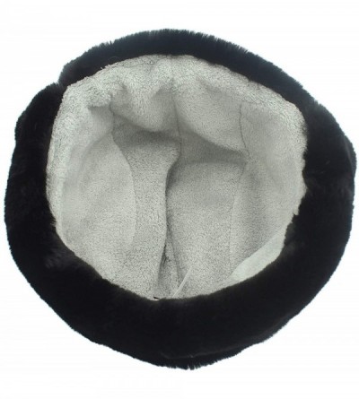 Bomber Hats Oudoor Unisex Faux Fur Lined Trapper Hat Warm Windproof Winter Russian Hats - Navy Blue - C518AS696Q3 $14.31