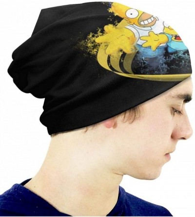 Skullies & Beanies Bart SimpsonSeamless Constellation Professional Childrens Printing - Black5 - CD198C60QIR $22.15