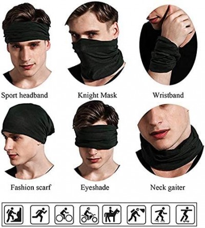 Balaclavas Headband Bandana Seamless Headwear Motorcycle - Black - CV197AQTEUU $14.56