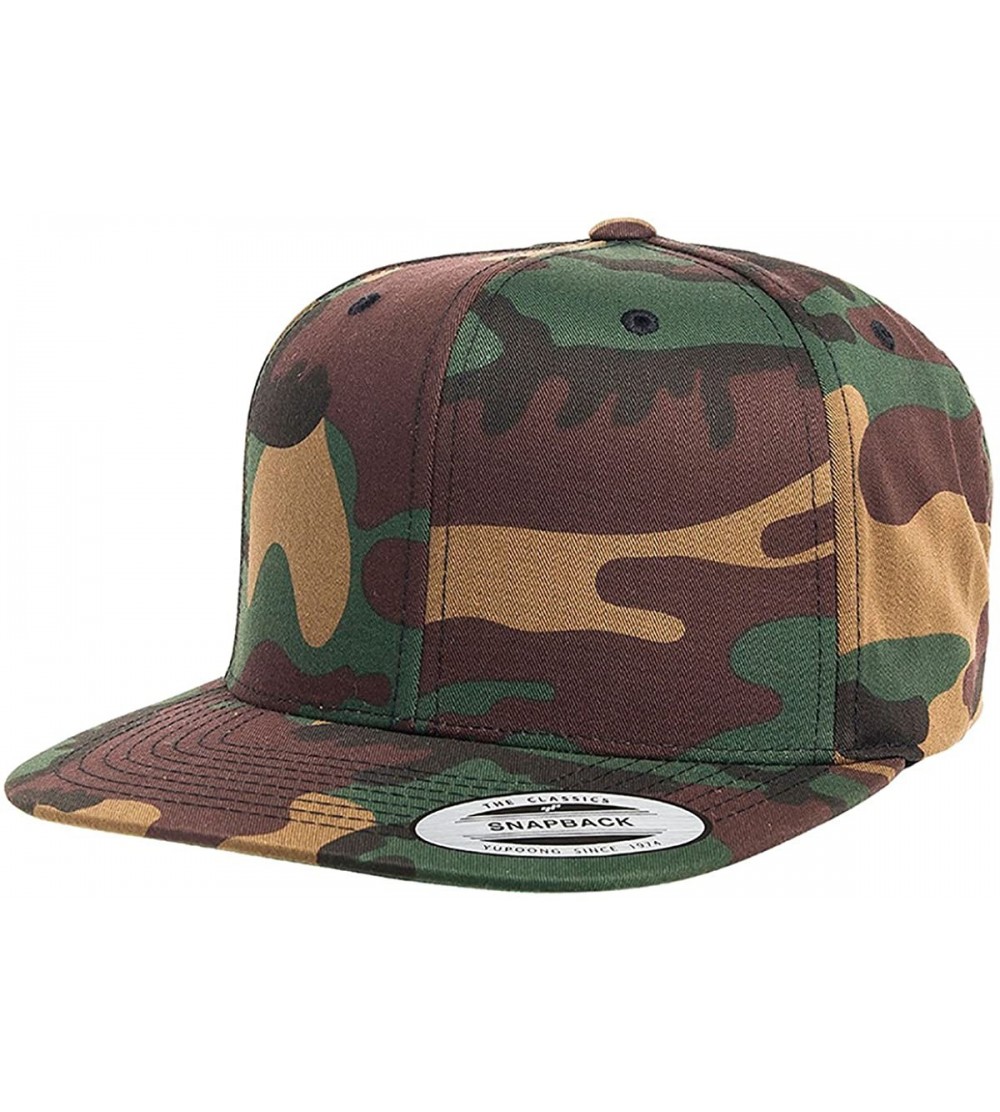 Baseball Caps 6-Panel Structured Flat Visor Classic Snapback (6089) - Camouflage - CQ17YDIXY3A $12.78