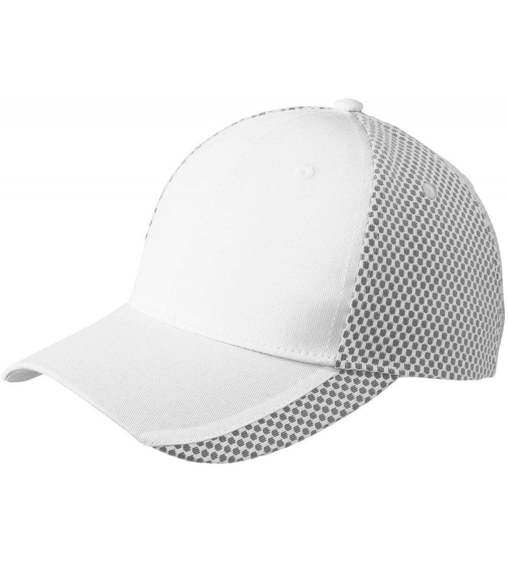 Skullies & Beanies Port Authority?C923 Two Color Mesh Back Cap - White/Black - CA12BX2L6RV $7.60