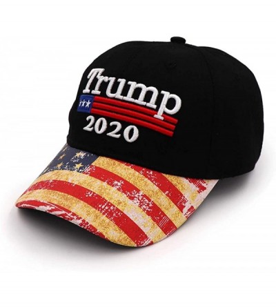 Skullies & Beanies Donald Trump Hat- 2020 Keep America Great- Make America Great Again- Adjustable Baseball Hat - Black2 - CV...