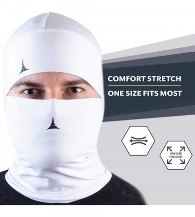 Balaclavas Face Mask Bandana + Helmet Liner Skull Cap Beanie Anti Dust- Wind & Cycling Pack - White - CC18AIMS2ZE $16.27