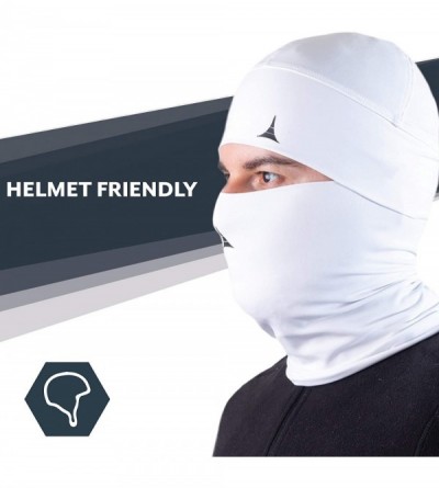 Balaclavas Face Mask Bandana + Helmet Liner Skull Cap Beanie Anti Dust- Wind & Cycling Pack - White - CC18AIMS2ZE $16.27