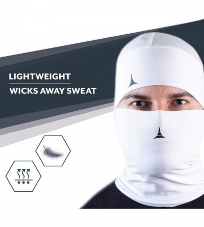 Balaclavas Face Mask Bandana + Helmet Liner Skull Cap Beanie Anti Dust- Wind & Cycling Pack - White - CC18AIMS2ZE $16.27