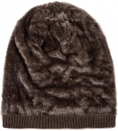 Skullies & Beanies muco Womens Beanie Knitted Beanies - Coffe - CZ189NMIRO7 $10.15