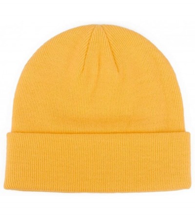 Skullies & Beanies Slouchy Beanie Cap Knit hat for Men and Women - Fresh Yellow - C818WS5Q3Z5 $12.41