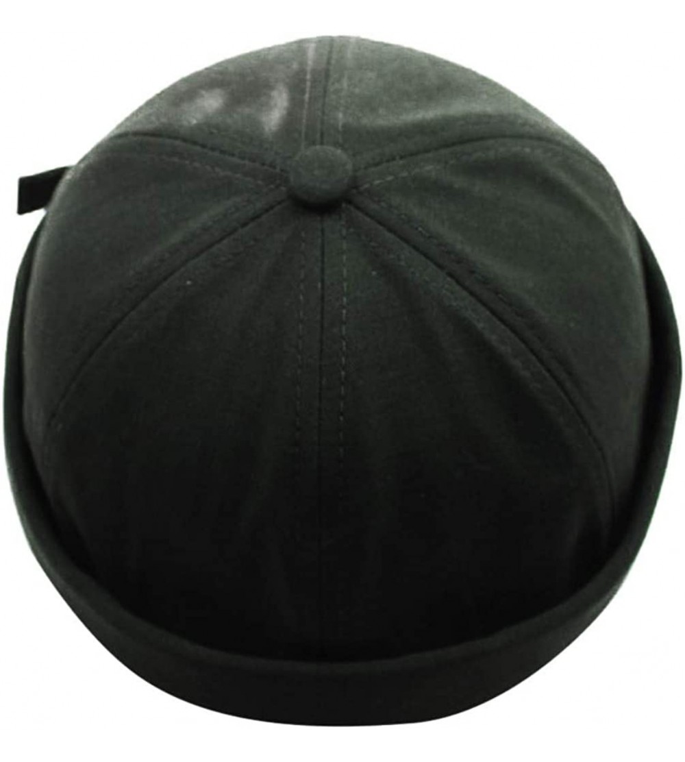 Baseball Caps Unisex Skull Cap Sailor Cap Rolled Cuff Retro Brimless Beanie Hat - Green - CQ18U7GZOWC $8.02