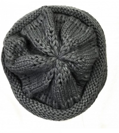 Skullies & Beanies Winter Thick Knit Beanie Slouchy Beanie for Men & Women - Grey - CO186KY2GR9 $10.90