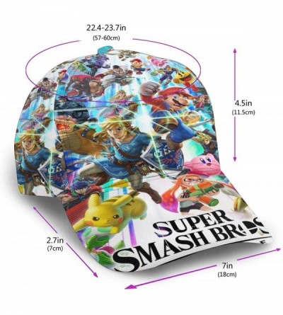 Baseball Caps Super Smash Bros Ultimate Unisex Lightweight Adjustable Twill Curve Brim Baseball Cap Black - C4192GEQISQ $16.67