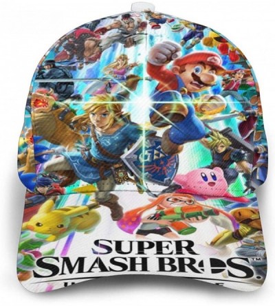 Baseball Caps Super Smash Bros Ultimate Unisex Lightweight Adjustable Twill Curve Brim Baseball Cap Black - C4192GEQISQ $16.67