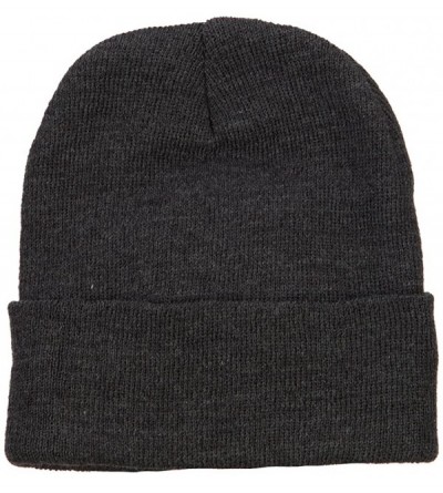 Skullies & Beanies 12 Inch Long Knitted Beanie - Heather Charcoal - CH18CAW8O5I $8.70