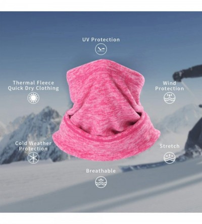 Balaclavas Men's Fleece Neck Warmer Cold Weather Windprood Ski Balaclava Face Mask - Pink - CO1928TA70Y $8.33