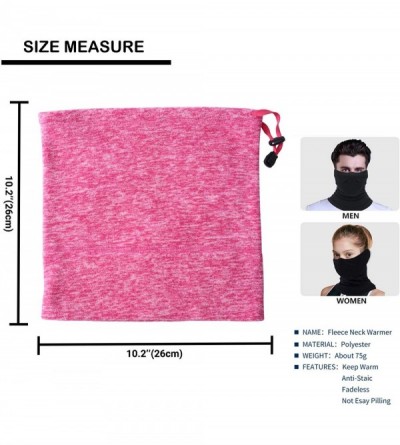 Balaclavas Men's Fleece Neck Warmer Cold Weather Windprood Ski Balaclava Face Mask - Pink - CO1928TA70Y $8.33