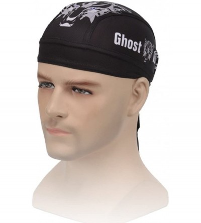 Skullies & Beanies Sweat Wicking Beanie Skull Cap Adjustable Cycling Hat Wrap Dew Rag Women Men - Wolf - C218E5HR27L $7.66