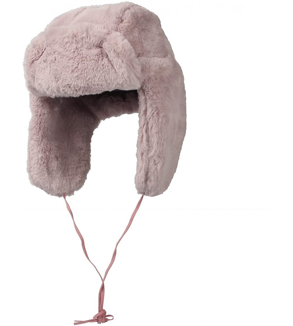 Bomber Hats Winter Faux Fur Snow Trapper Russian Hat Ear Flaps KRT1149 - Pink - C618MDML6KN $22.01