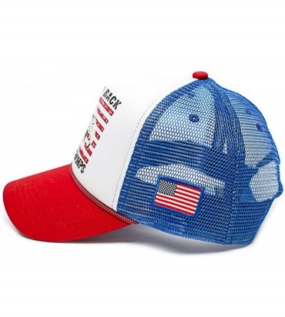 Baseball Caps Eagle Unisex-Adult Trucker Hat -One-Size - Royal/Red - CZ11LEWP63B $15.37