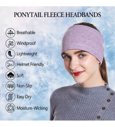 Headbands Headbands Stretch Earmuffs Wear Full - Light purple - CG18Y95C7MN $11.44