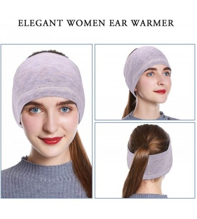 Headbands Headbands Stretch Earmuffs Wear Full - Light purple - CG18Y95C7MN $11.44