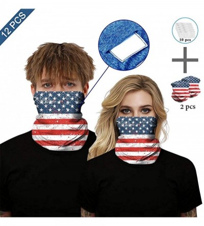 Balaclavas 2 Pcs Balaclavas Scarf Bandanas with 10 Pcs Safety Carbon Filters- Multi-Purpose Face Cover for Men Women - CU198S...