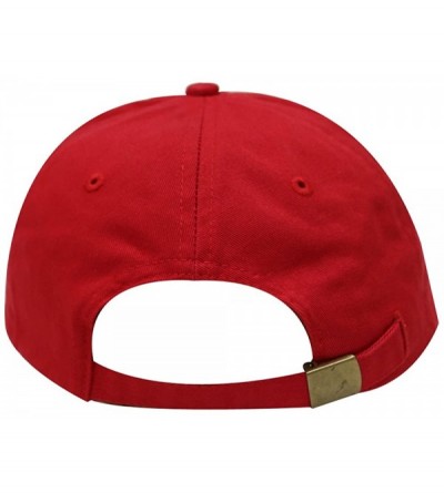 Baseball Caps Cute Owl Cotton Baseball Cap - Red - CT12JGTOQDJ $12.52