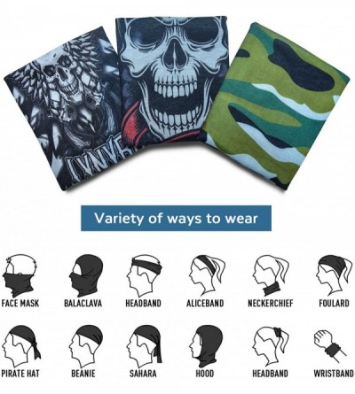 Balaclavas Bandana Cloth Face Mask Washable Face Covering Neck Gaiter Dust Mask - Brown - C7198R7CN24 $9.91