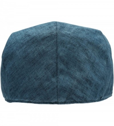 Newsboy Caps Men's Linen Flat Ivy Gatsby Summer Newsboy Hats - Blue - CS12EBEJ0XZ $15.95