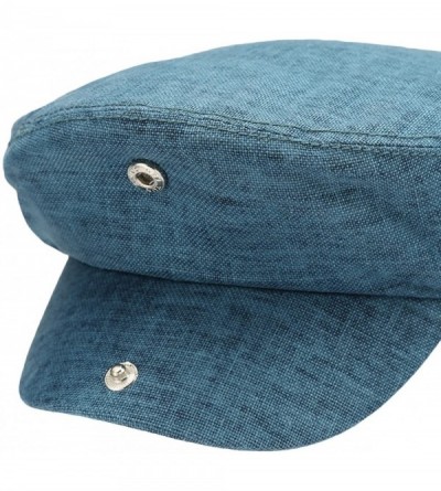 Newsboy Caps Men's Linen Flat Ivy Gatsby Summer Newsboy Hats - Blue - CS12EBEJ0XZ $15.95