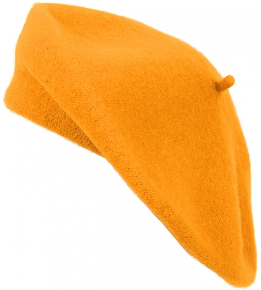 Berets Nollia Women's Solid Color Beret Hat - Gold - CS12J2VAD4L $12.79