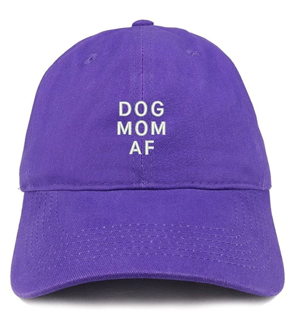 Baseball Caps Dog Mom AF Embroidered Soft Cotton Dad Hat - Purple - CX18EYI5O88 $19.69