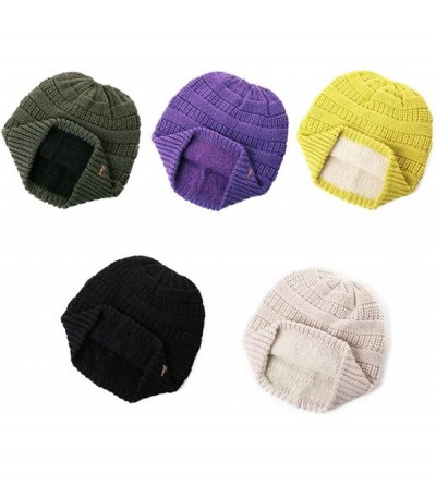 Skullies & Beanies Womens Knit Visor Beanie Newsboy Cap Winter Warm Hat Cold Snow Weather Girl 55-60cm - 99724-yellow - CQ18I...