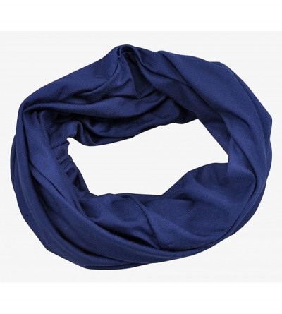 Skullies & Beanies Womens Summer Cotton Beanie Hat Baggy Slouchy Chemo Cap Turban Infinity Scarf - Navy - CL18EDQR7UR $7.27