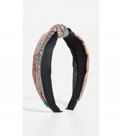 Headbands Women's Alessandra Headband- Coral- Print- Metallic- One Size - CJ18X2ZE6Q4 $39.56