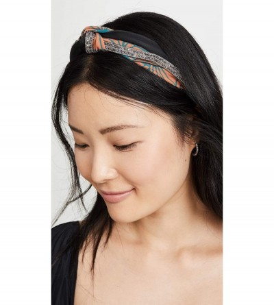 Headbands Women's Alessandra Headband- Coral- Print- Metallic- One Size - CJ18X2ZE6Q4 $39.56