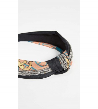 Headbands Women's Alessandra Headband- Coral- Print- Metallic- One Size - CJ18X2ZE6Q4 $39.56