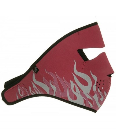 Balaclavas Neoprene Full Face Glow Mask - Pink Flames - C211GI6PBFL $19.08