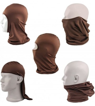 Balaclavas Multi-Purpose Balaclava Wind Cap Motorcycle Ski Scarf Full Face - Coffee - CY18KHDDUHU $8.28