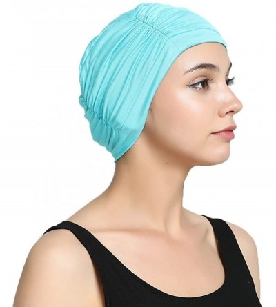 Skullies & Beanies Bamboo Fashion Chemo Cancer Beanie Hats for Woman Ladies Daily Use - Aqua - CO187NMXNC5 $14.30